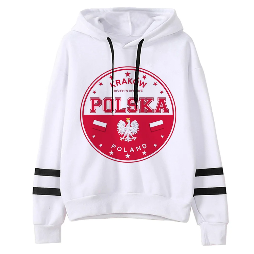 Poland hoodies women streetwear gothic funny anime tracksuit women Korean style sweater