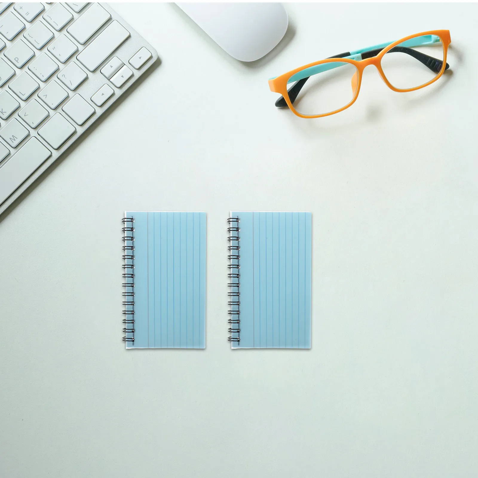 6Pcs Mini Pocket Notebook Spiral Bound Color Block Design Compact Tear-Off Notepad for Notes Sketching Ideas Nurses Students