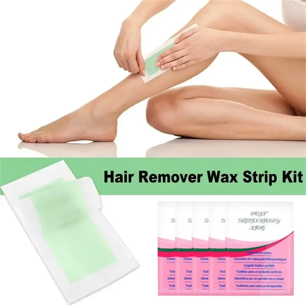 10 Sheets Professional Hair Removal Wax Strips Beauty Tools Depilation Body Waxing Patch Smooth Hypoallergenic