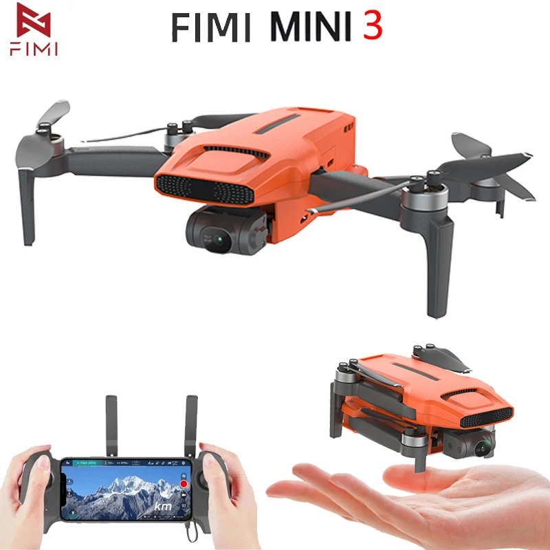 FIMI MINI 3 Drone 4K 60fps AI Super Night Video 9km Range 3-Axis Gimbal 249g Ultralight Design GPS Smart Tracking RC Quadcopter