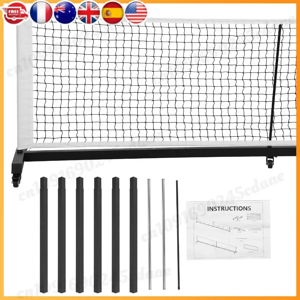 Aluminum Tube Pickleball Net with Wheels Professional Pickle Ball Game Net Stand Lightweight Training Practice Equipment