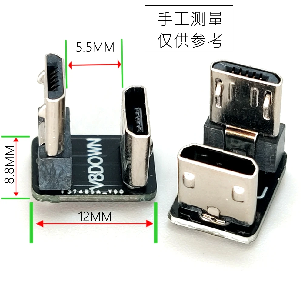 Mini/Micro USB Typ A Stecker auf Micro USB B Weibliche 90 Grad UP/Unten/Rechts/links Winkel Adapter