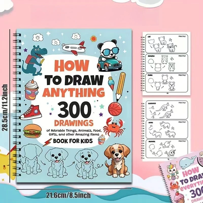 Youth art painting coloring book 300 exquisite things step by step copy album zero-based simple hand-painted tutorial supplies