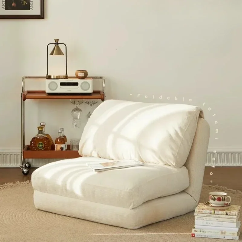 Corduroy Folding Sofa Two-Person Recliner Couch Wear-Resistant Living Room Chair Comfortable Lazy Lounge Bed Modern Sleeper