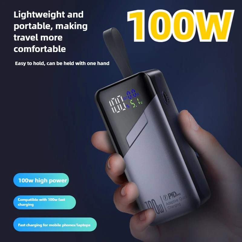 

Портативный внешний аккумулятор емкостью 100 Вт, 20000 мАч, внешний аккумулятор большой емкости для ноутбука IPhone Samsung xiaomi