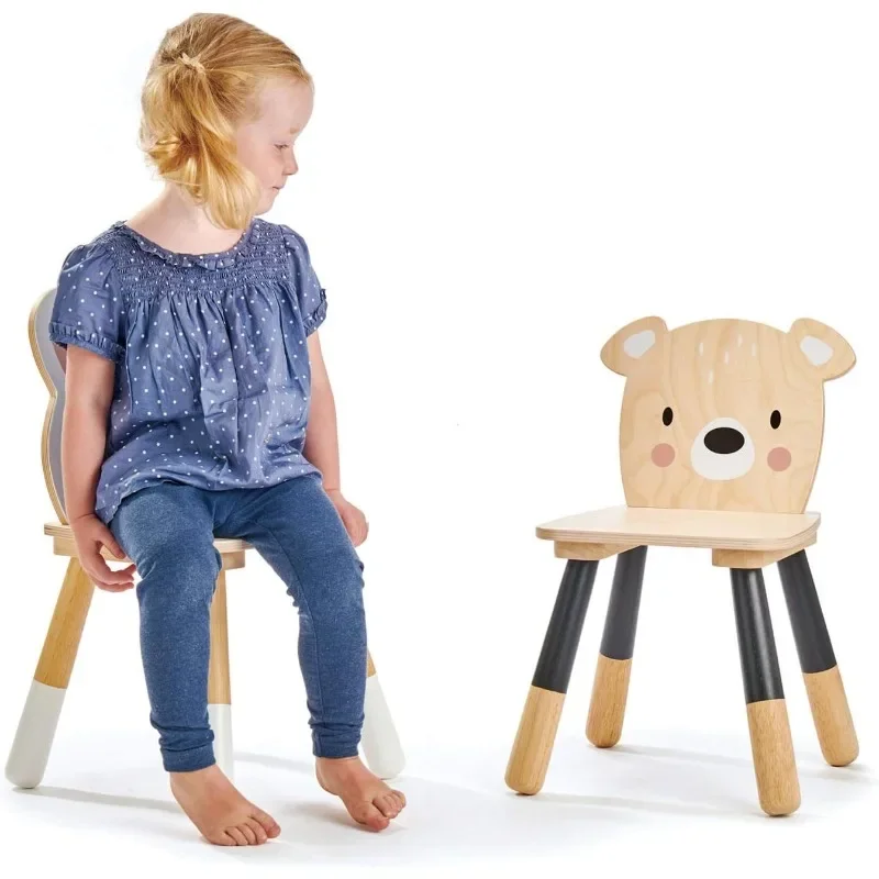 Mesa y silla del bosque, mesas y sillas de juego artísticas, bonitas, hechas con materiales de calidad y artesanía, tamaño infantil