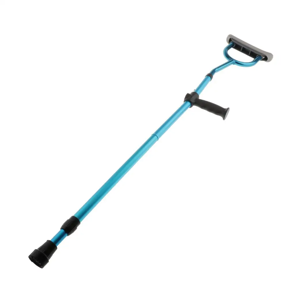Orthopedic Adjustable Aluminum Folding Crutches with Rubber Tips and Cushion Grip for Adult Mobility and Walking Support