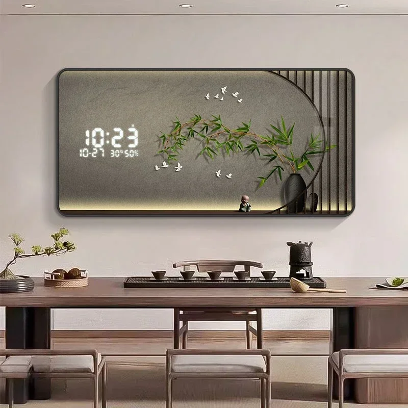# Luxury Calendar Wall Clock Modern Bedroom Digital Large Living Room Wall Clock Nordic Designer Orologio Da Parete Home Decor