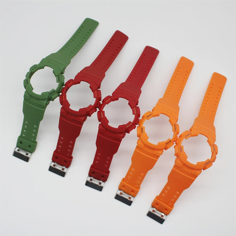 Matte Integrated set Strap Watchband for Casio G-SHOCK GA100 GA110 GA120 GA140 Waterproof Watch Band Straps and Cases