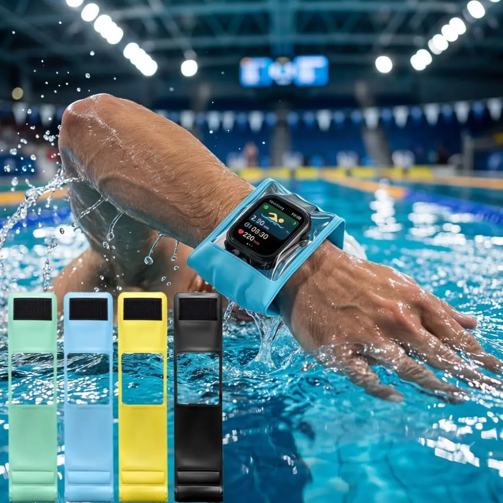 Touch Screen Smartwatch Waterproof Case Portable IPX8 Waterproof Underwater Watch Protective Cover Transparent Window Leakproof