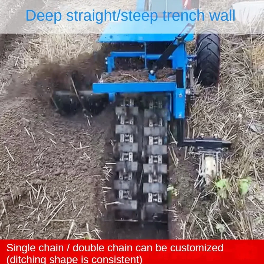 Portable chain trenching machine for single soldiers in agriculture orchards,Efficient battlefield engineering equipment