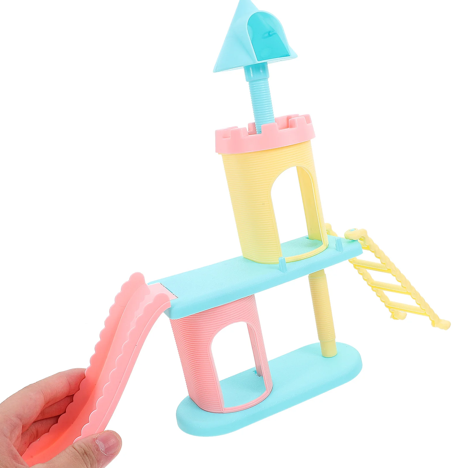 Tobogán de castillo, parque infantil en miniatura, juego de casa de arena, accesorio de decoración, modelo para niños, modelos pequeños, Material de mesa