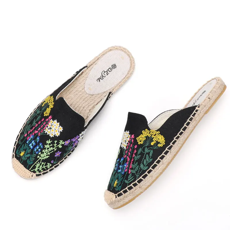 

High Quality Ladies Summer Espadrilles Breathable Non-Slip Sandals with Lavender Pattern Fashionable Anti-Slippery Slippers