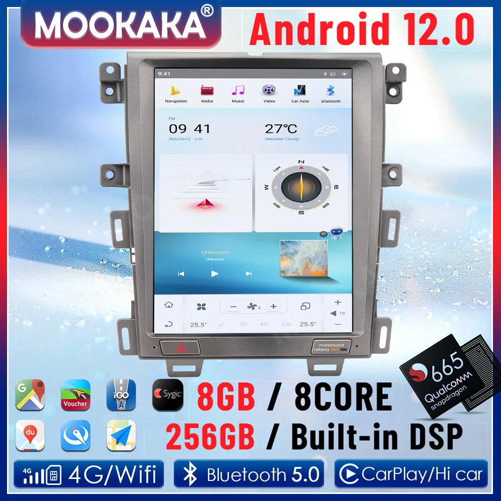 

Android Auto Tesla Style Car GPS Navigation For Ford EDGE 2007-2014 Carplay Radio Video Multimedia Player Stereo Screen Headunit