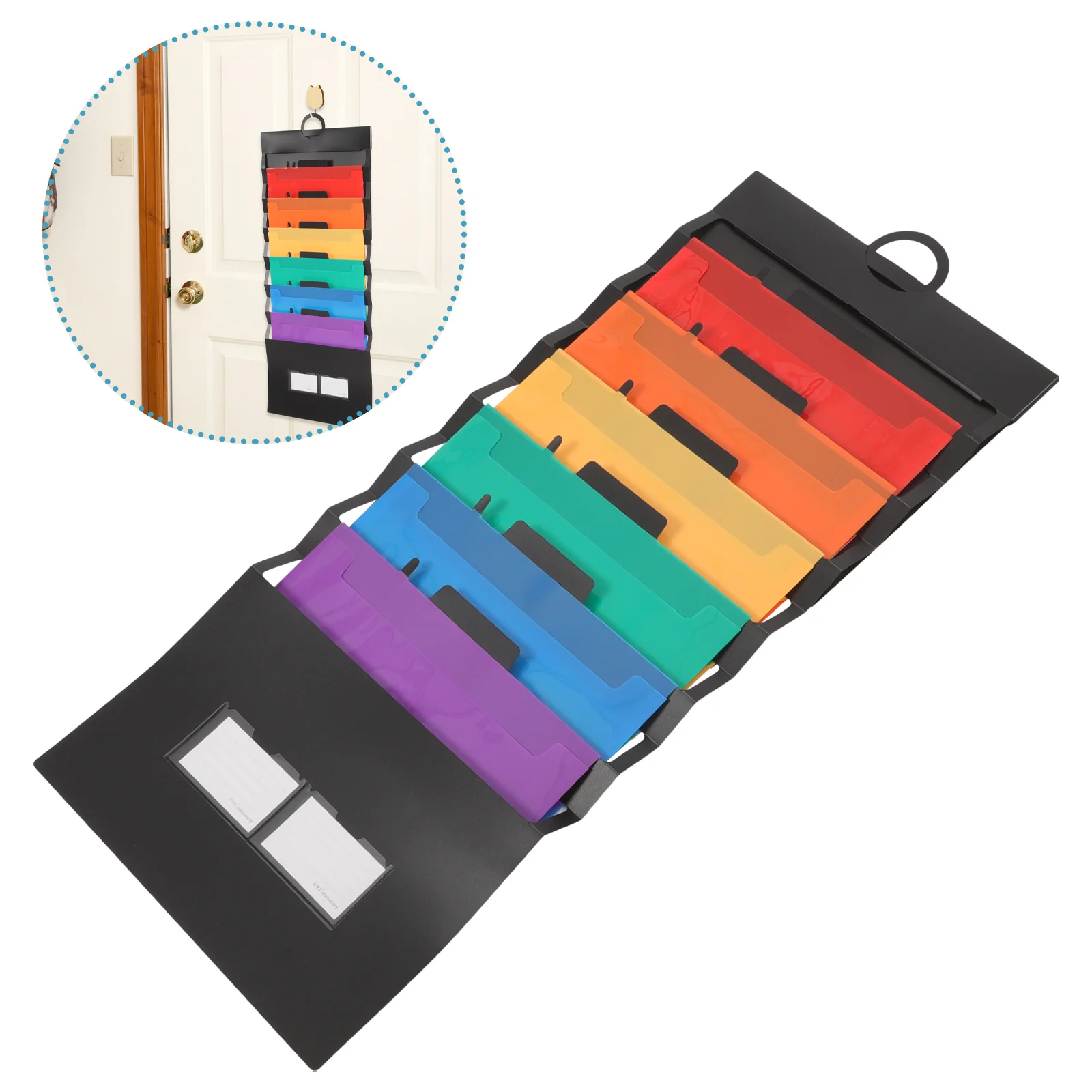 

Rainbow Accordion Bag Documents Organizer File Storage Pocket Chart Paper Folders Holder Water Proof Manager