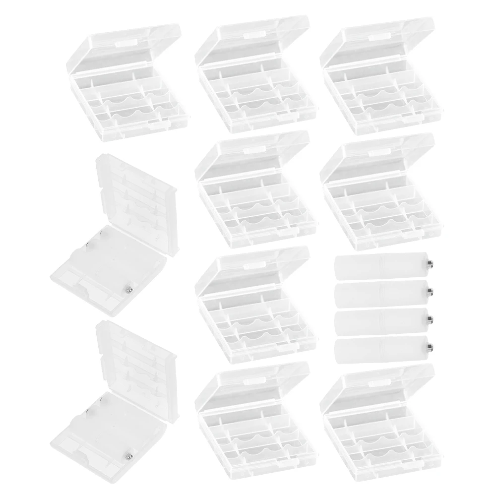 

Aaa To Aa Converter Adapter Transparent Storage Case Plastic Holder For Organization Durable