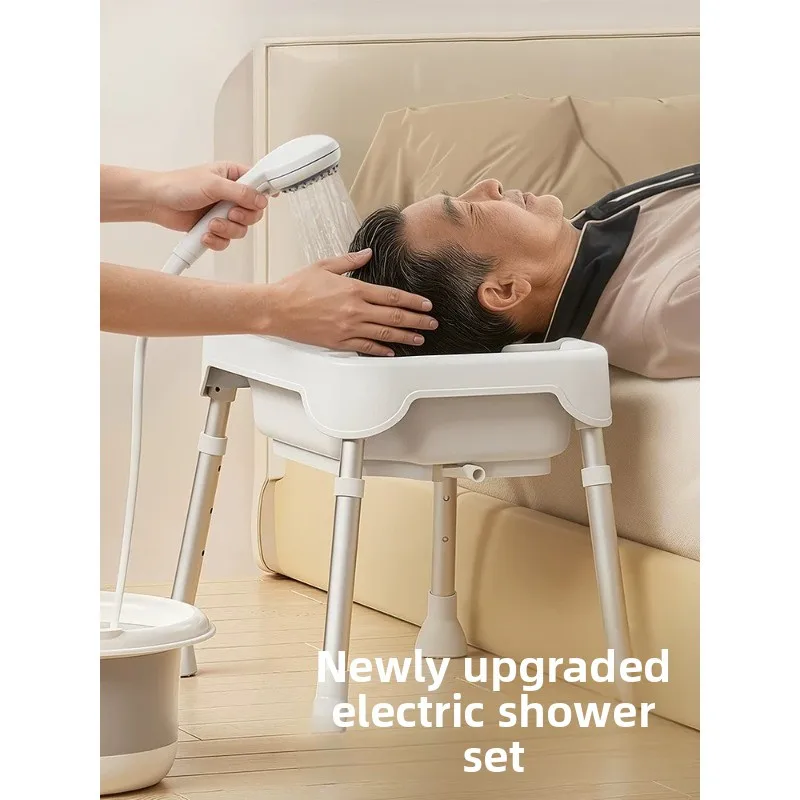 Bed Wash Basin for Bedridden Patients, Lying Flat for Pregnant Women, Bed for Home Use, Hair Washing Lounge Chair Shampoo Chairs