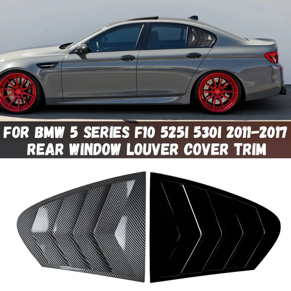 Auto Hinten Lamellen Fenster Seite Shutter Abdeckung Trim Aufkleber Vent Scoop Für BMW 5er F10 525i 530i 2011 2012-2016 2017