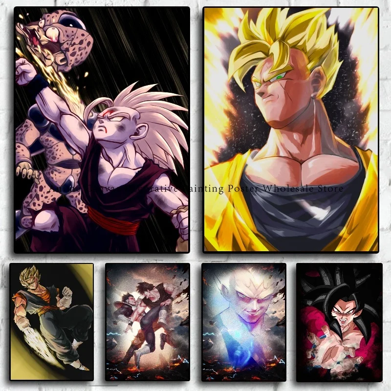 

Anime Bandai Dragon Ball Goku Print Poster Picture Home Decor Living Room Bedroom High Quality Art Frameless Canvas Painting