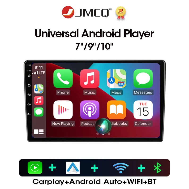 

JMCQ 2 Din Android 7/9/10.1 Inch Car Radio Multimedia Video Player 2Din Navigation GPS FM for Nissan Kia Honda VW Hyundai Toyota