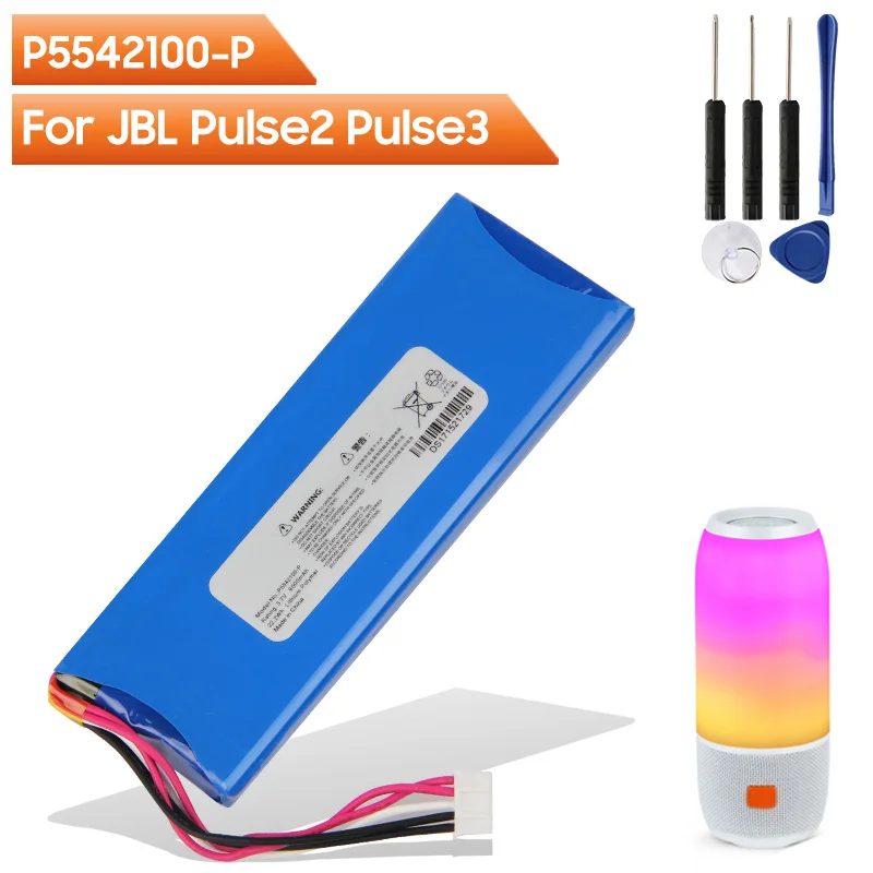 Original Replacement Battery P5542100-P For JBL Pulse2 Pulse3 Pulse 2 Pulse 3 Outdoor Speaker Rechargable Battery 6000mAh