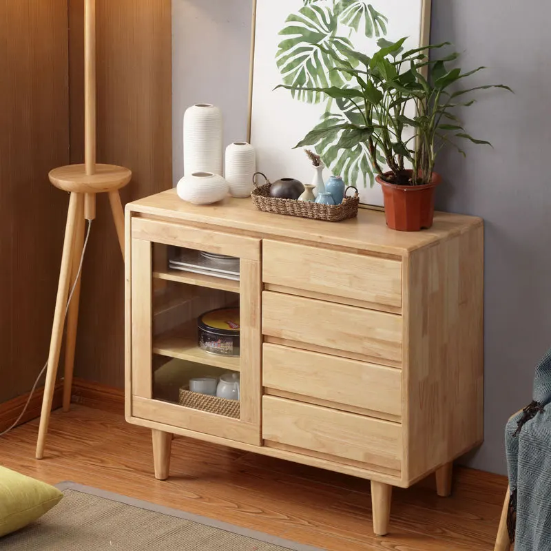 

Customizable Nordic Modern Solid Wood Side Cabinet