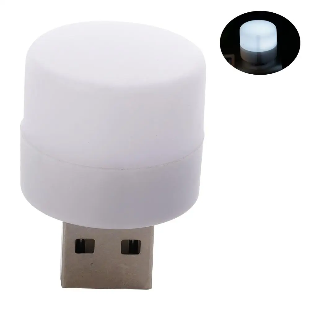 Mini USB Night Light หลอดไฟ Warm White Eye Protection อ่านหนังสือ PC Power Light LED โคมไฟปลั๊กชาร์จ USB M8I4