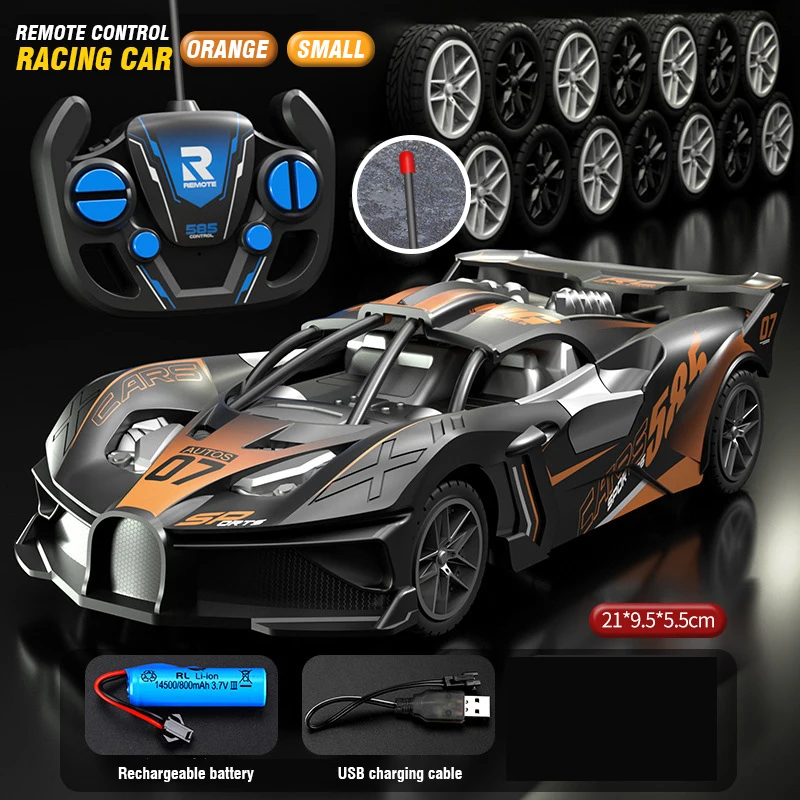 1:18 2.4G High Speed Remote Control Racing Car Boys Toy Replaceable Tires Vehicle Kids Game 4CH Drift Supercar Toys for Children