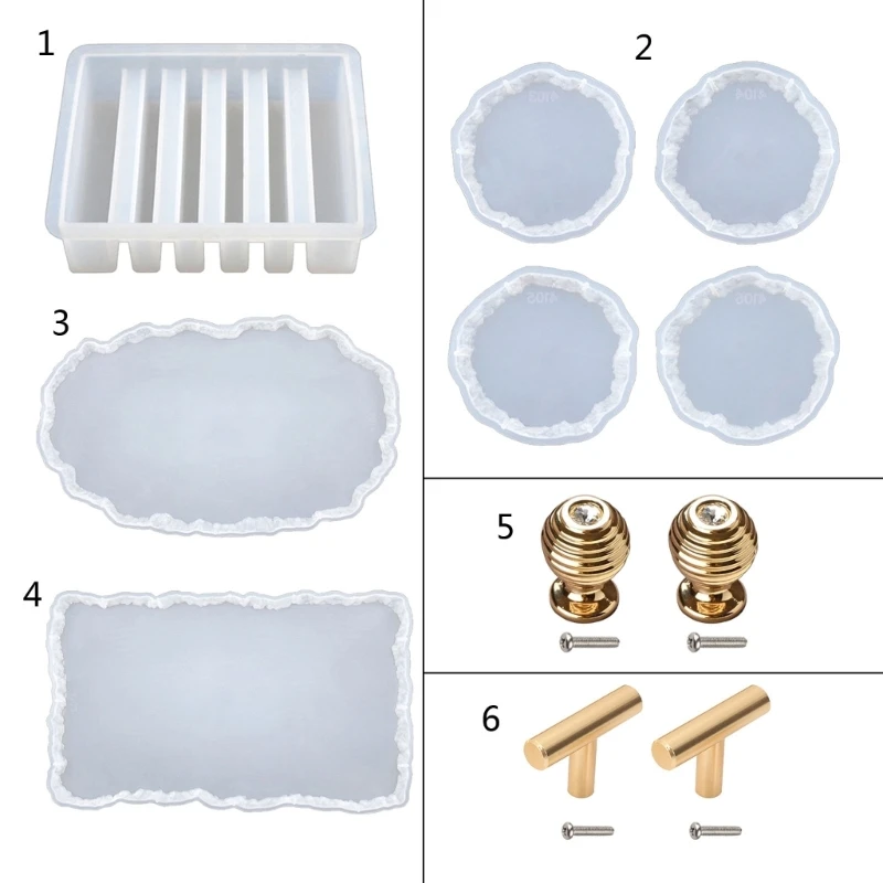 Epoxy Resin Casting Molds for Faux Tray,Serving Board Geode Molds