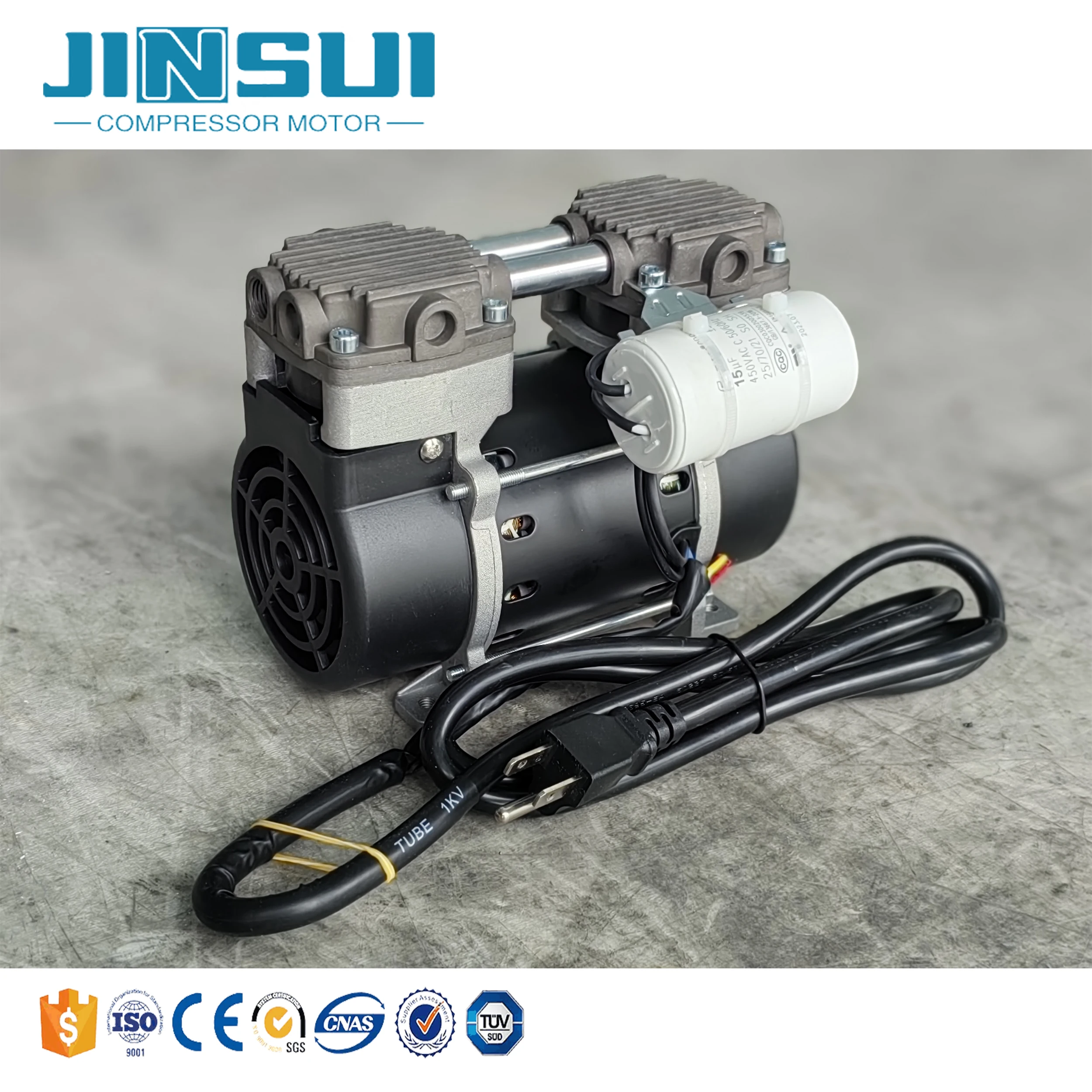 180W 50L/Min Portable Vacuum Pump Oil-free Silent Compressors Machine Head