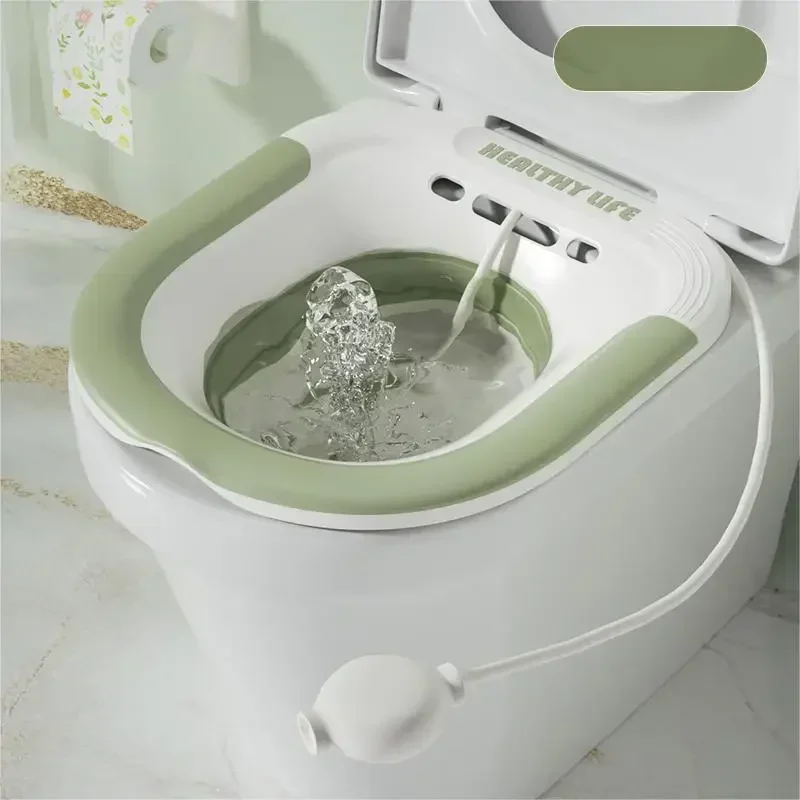 

Ergonomic Foldable Toilet Sitz Bath Soaking Basin with Portable Design for Pregnant Women and Hemorrhoid Patients Treatment Care