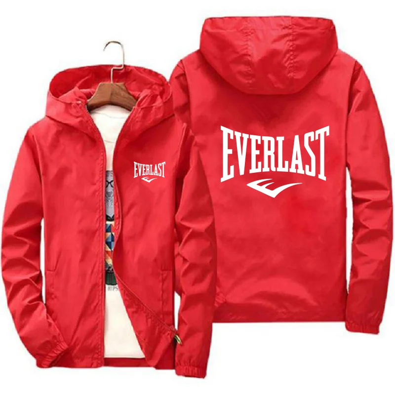 2024 EVERLAST Logo Aviator Hooded Jacket Men\'s Casual Slim Baseball Jacket Latest Spring Fashion High Quality Jacket