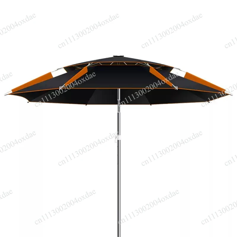 1.8-2.6m Double-Layer Foldable Parasol, windproof & sturdy. Perfect sun shade for beach, fishing and garden outdoor use