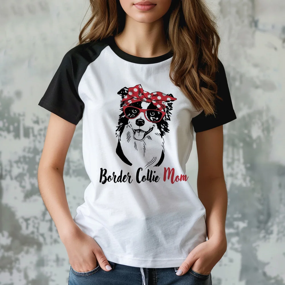 

Border Collie t shirt women summer t shirt female funny streetwear manga clothes