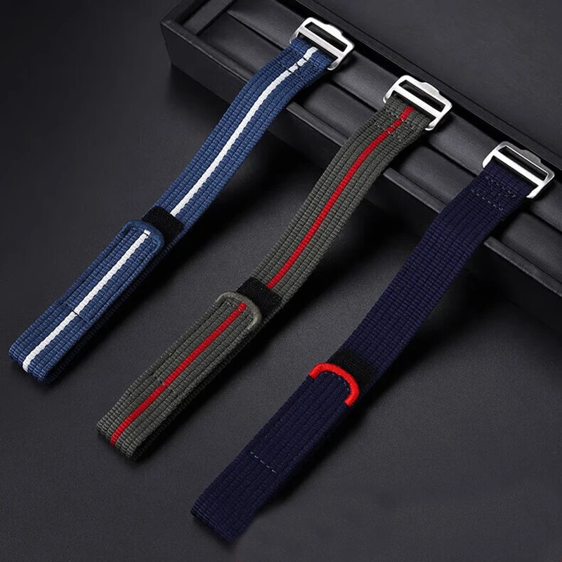 Outdoor Sports Mountaineering Waterproof Nylon Watch Band For Tudor M25707B M25807KN M25717N Integrated Canvas Watch Strap 22mm