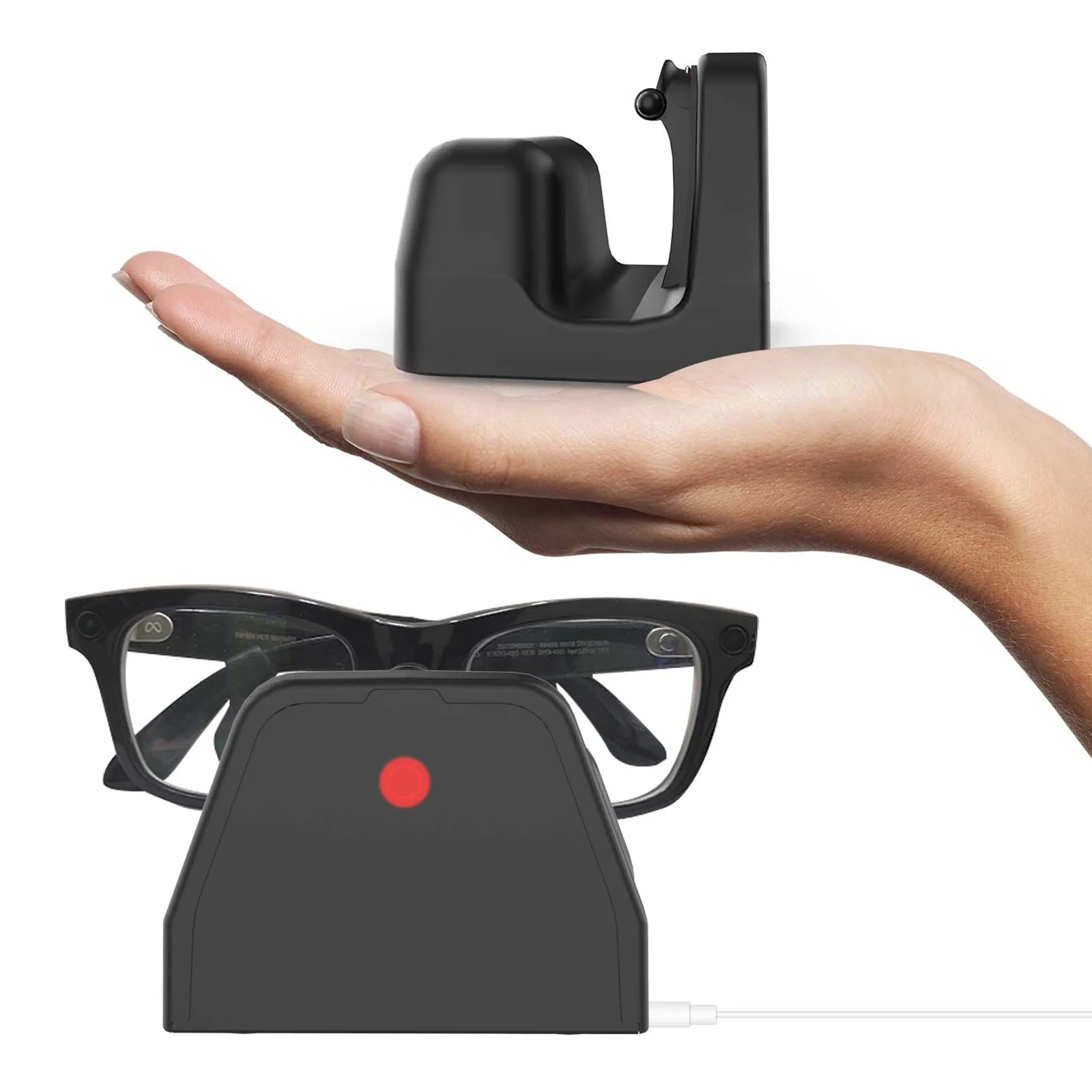 

For R Ban Meta AI Glasses Charger Base Lightweight Glasses Charging Stand Smart Glasses Charging Dock for Outdoor Travel