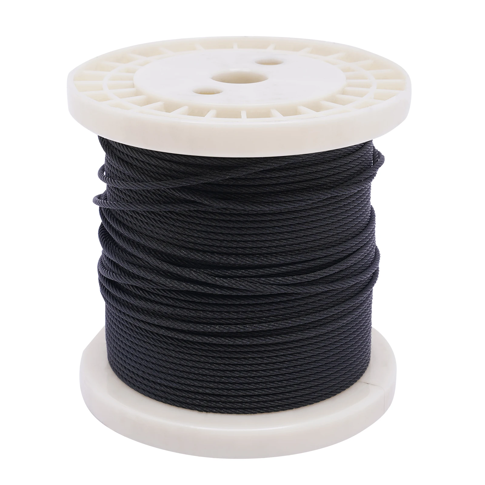 250ft 1/8 "أسود سلك حبل 316 الفولاذ المقاوم للصدأ البحرية الصف للداخلية درابزين كابل الطائرات درج سطح السفينة المبارزة