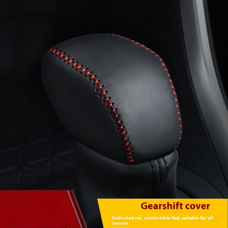 

Leather Car Gear Head Shift Knob Cover Fit for Toyota rav4Rongfang Gear Shift Collars Accessories