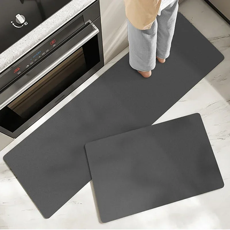 Kitchen Floor Mat Pvc Rug Waterproof Oil-proof Leather Carpet Non-slip Home Decoration Grey Long Rugs Alfombra De Cocina 주방 카펫