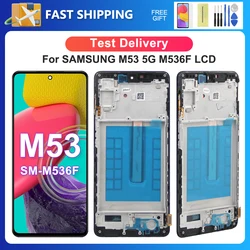 M53 5G For Samsung 6.7''For AMOLED M53 M536B M536B/DS LCD Display Touch Screen Digitizer Assembly Replacement