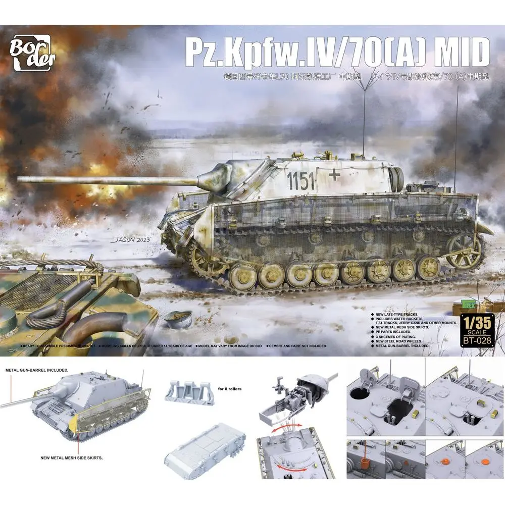 BORDER BT-028 1/35 독일 Pz.Kpfw.IV L/70(A) 미드 체중계 모델 키트