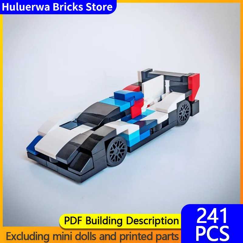 

Модель скоростного гоночного автомобиля MOC, строительные кирпичи M4 GT3 Le Mans Racing, модульная технология, подарки, праздник, сборка, детские игрушки, костюм