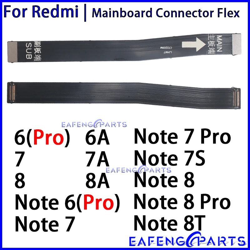 Main Board Flex for Xiaomi Redmi Note 6 6A  7 7A  7S 8 8A  8T Pro Motherboard Connector Cable