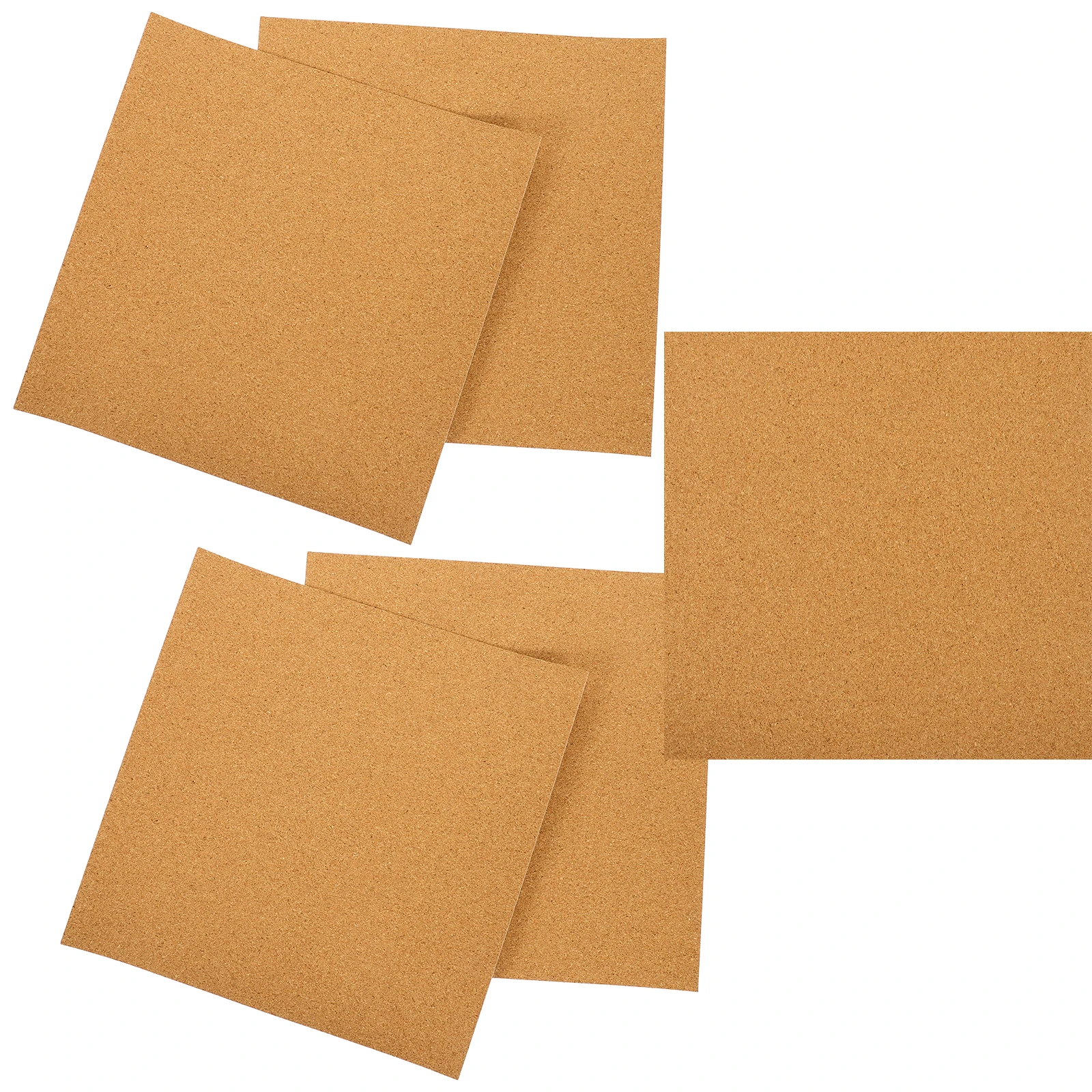 

5pcs 300x300x1mm Self-Adhesive Soundproof Cork Paper Boards for Office Home Decoration Creative Bulletin Wall Tiles Display
