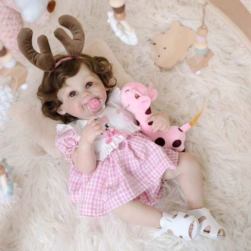 

55cm Reborn Baby Doll Lifelike Realistic Girl Toy Soft Full Vinyl/Cloth Body Collection