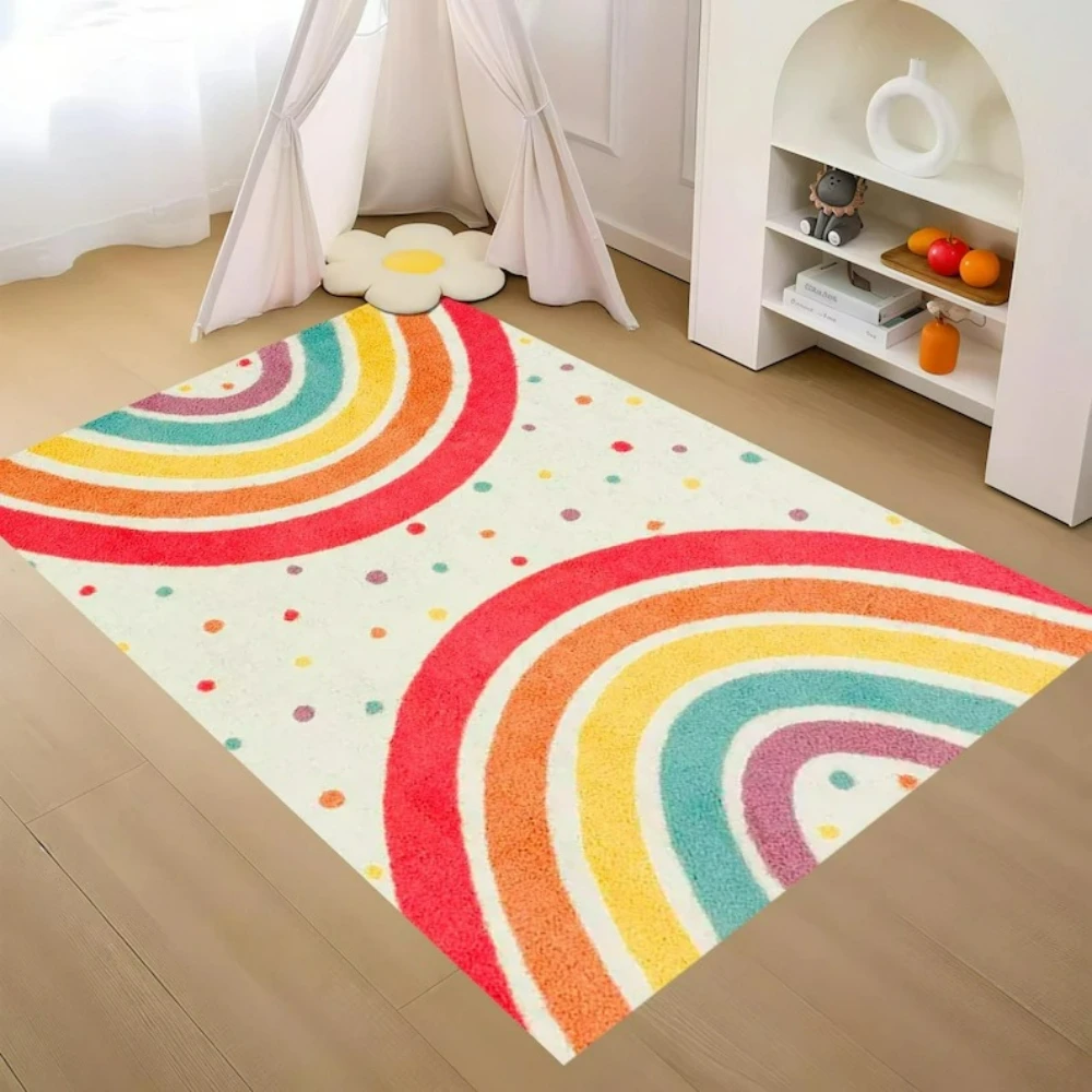 Rainbow Nursery Rug Colorful K - Kids Outdoor Play Area recension och pris