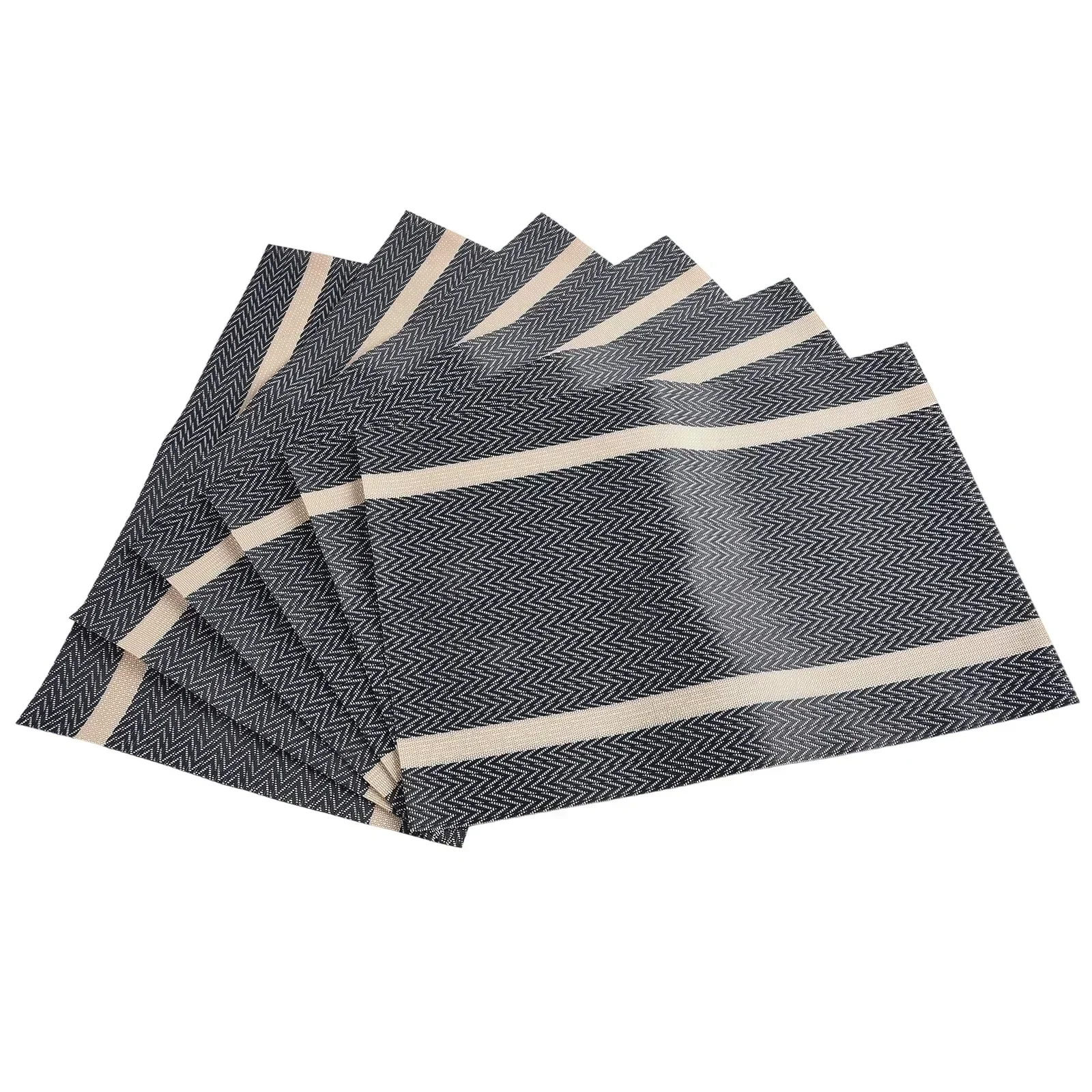 

Dining Table Setup Black Heat Resistant Placemats Stylish Dining Table Accessory Roll Up Design Stylish Table Decor