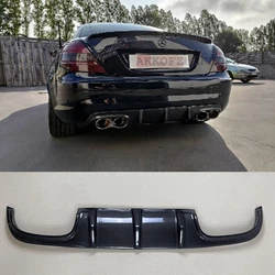 For Benz SLK Class R171 R172  (Only for AMG version) Carbon fiber Rear Bumper Lip Spoiler Diffuser Cover 2005-2019