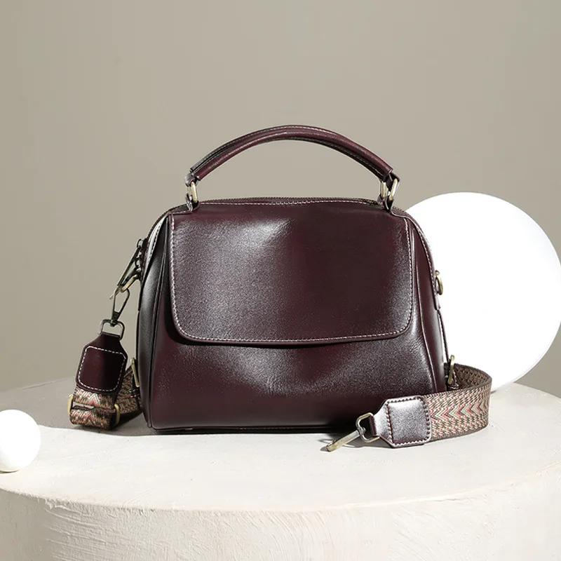 

Top-grain Cowhide Women's 2025 Handbag Women's High-end Commuting Single-shoulder Large-capacity Crossbody Designer Luxury Bag