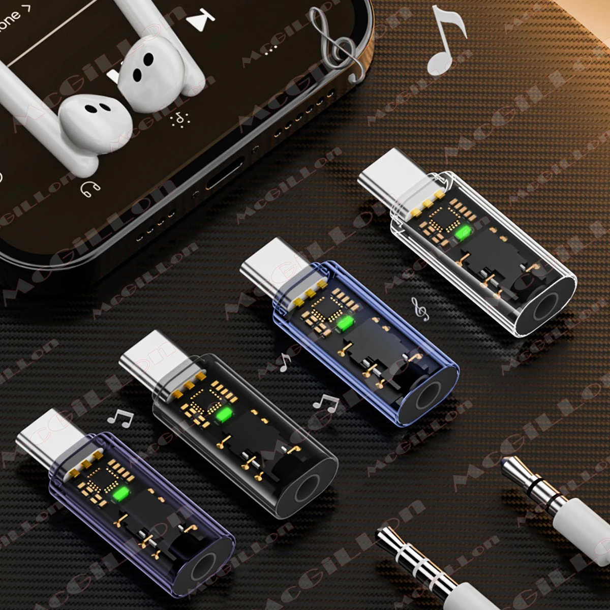 

USB Type C To 3.5MM Headphone Adapter USB C Male to 3.5 Jack Audio Converter for iPhone 16 15 Samsung S25 Support Voice Calling